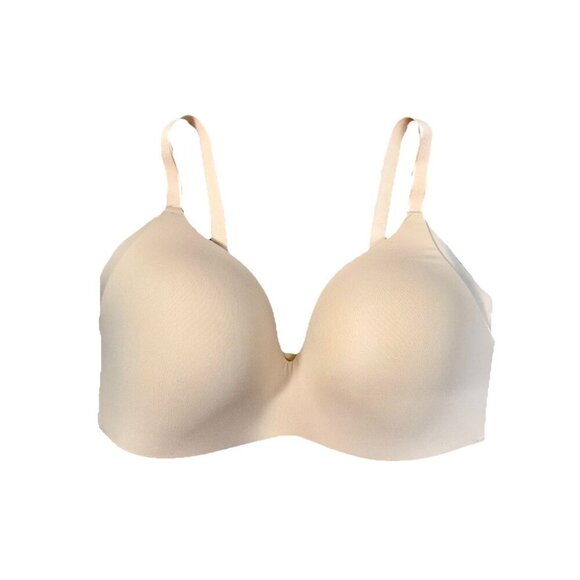 Knix Wing Woman Contour Bra Sz 6 Warm Sand Tan Slightly Padded Wireless Support - Picture 1 of 7